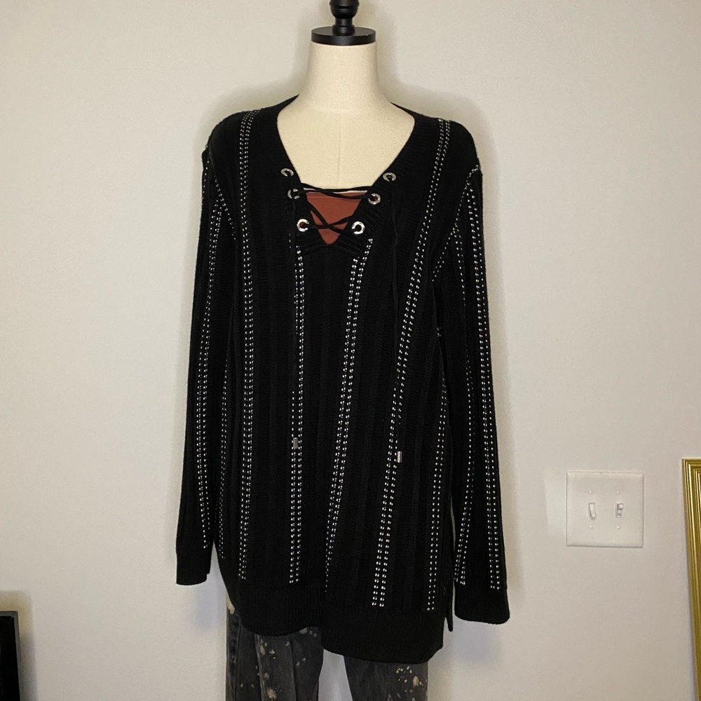 Calvin Klein Lace Up Sweater